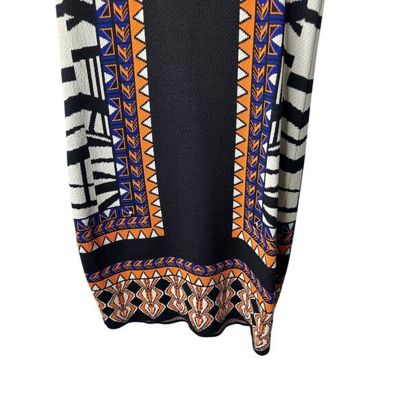Jealous Tomato Sweater Dress Size M Geometric Print Bodycon Multicolor Tribal - Picture 3 of 11
